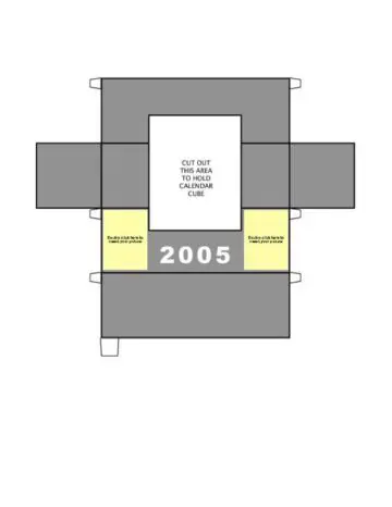 2005 Calendar Cube and Holder Overview