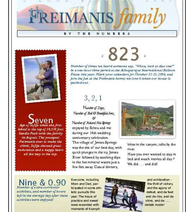 3-Page Family Newsletter Front