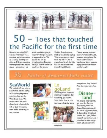3-Page Family Newsletter Page One