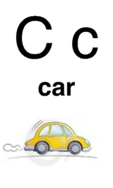 3x5 Alphabet Flashcards with Photos Car