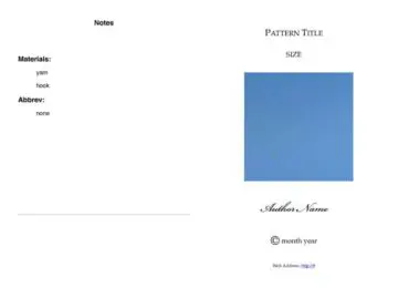 4-Page Crochet Pattern Booklet Cover