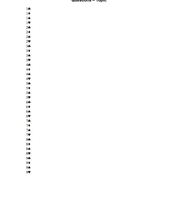 Blank Teams game Tournament Tracking Sheet