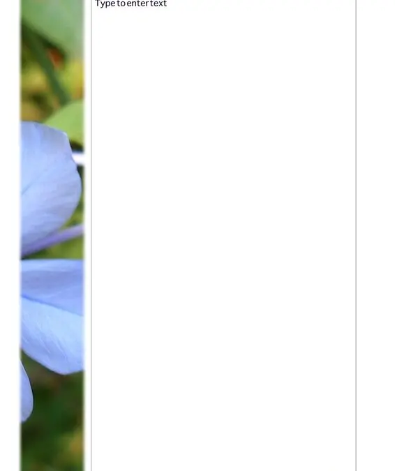 Blue Floral Photo Stationery