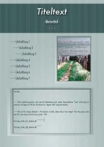 Blue-Green Pinstripe Theme for Keynote Cover Page