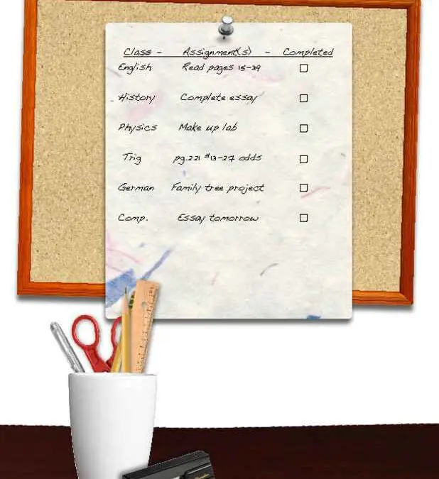 Bulletin Board Assignment Checklist