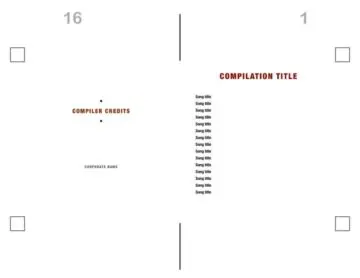 CD Case Booklet with Lyrics Title and Credits