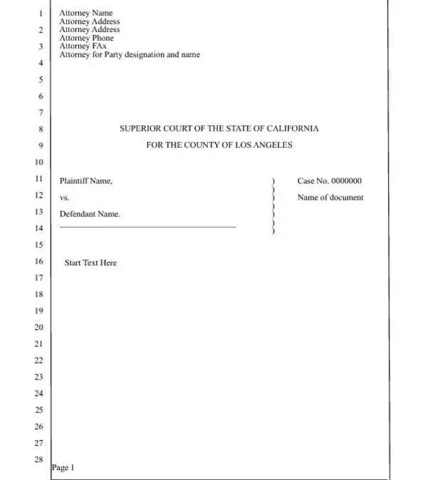 California Legal Transcript