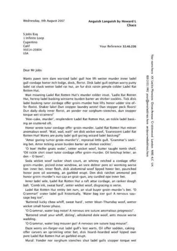 Classic Business Letter with Windowed Envelope Tab Page One