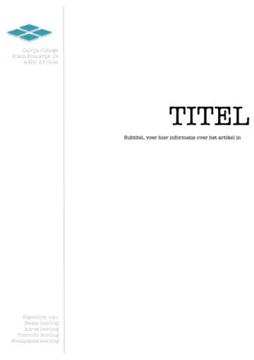 College Handbook Cover