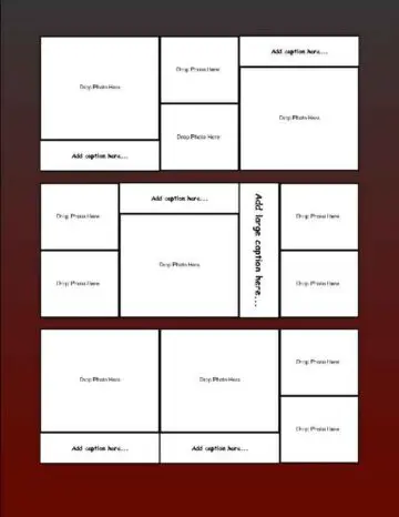 Dark Comic Book with Captions Layouts