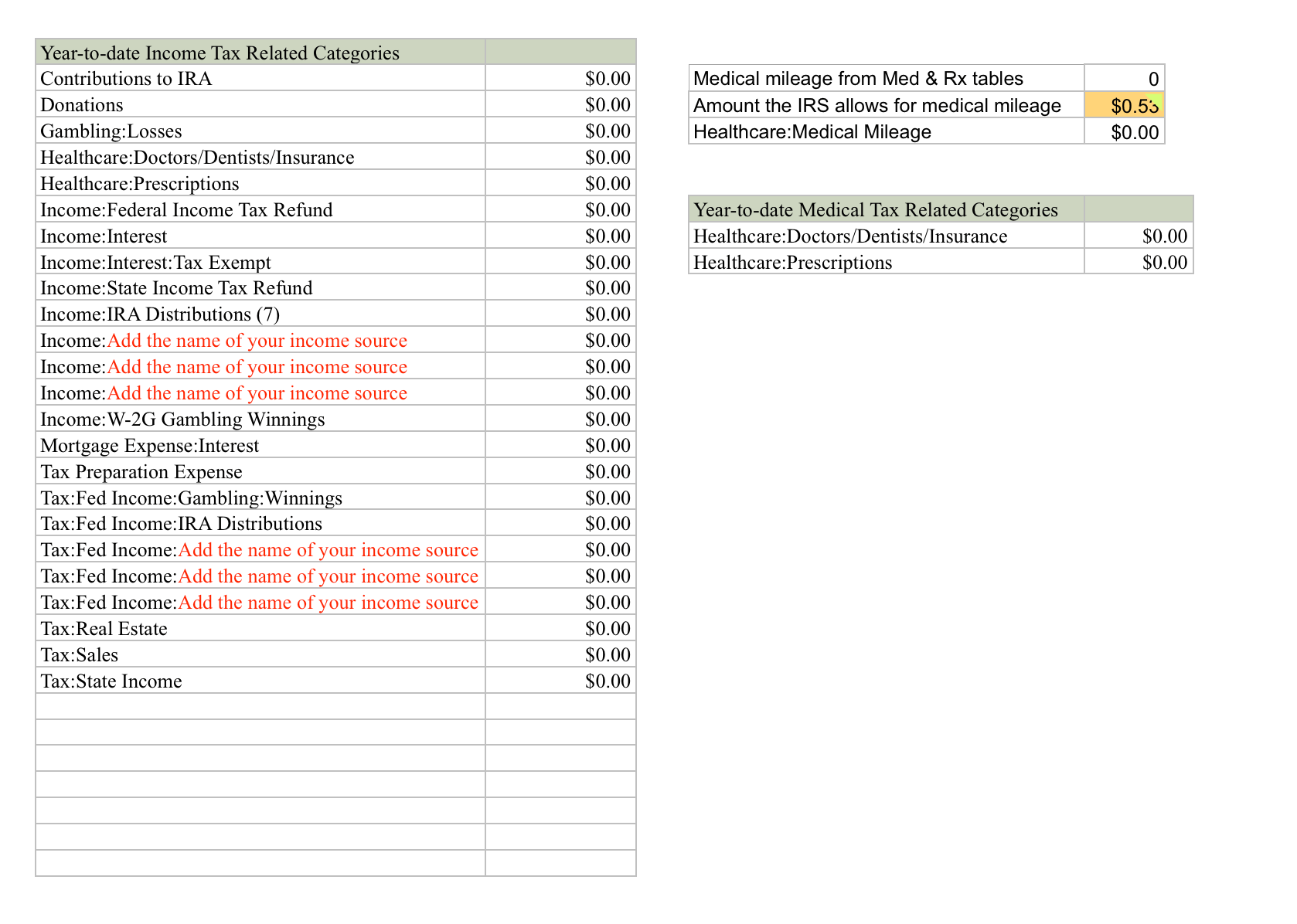 Financial Records IRA