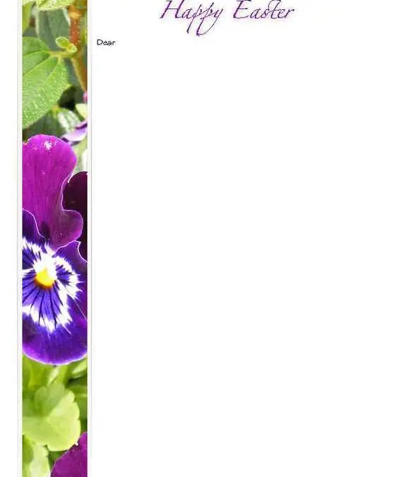 Floral Happy Easter Stationery
