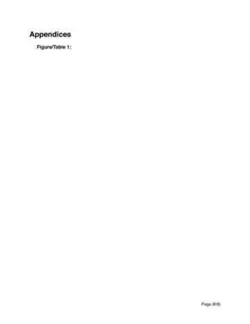 Formal Research Report Appendices