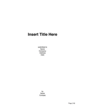 Formal Research Report Title