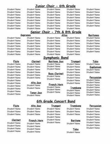 Full-Page Performing Arts Program Inside