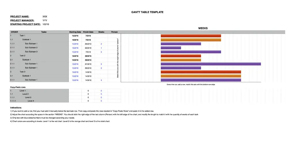 Gantt Chart Creator