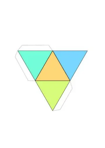Geometric Shapes and Foldable Boxes Triangle