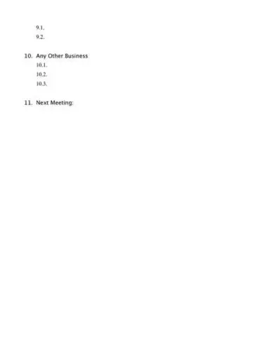 Meeting Agenda for Clubs and Organizations Page Two