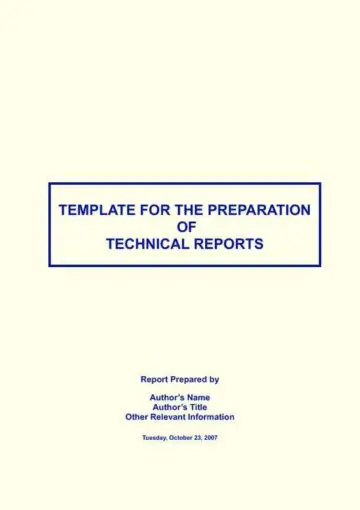 Modern Technical Report Cover Page