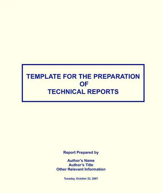 Modern Technical Report Cover Page