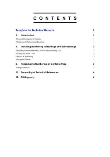 Modern Technical Report TOC