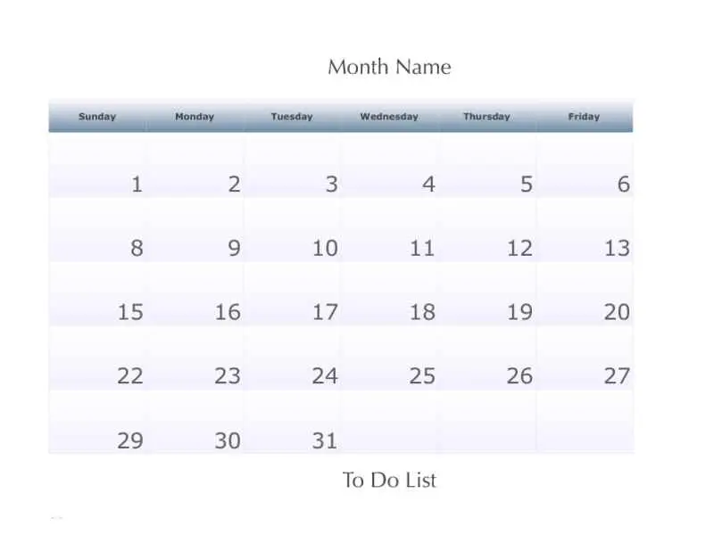 Monthly Calendar with Task List