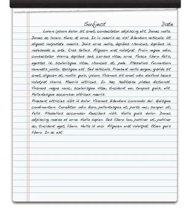Notes on White Notepad Background