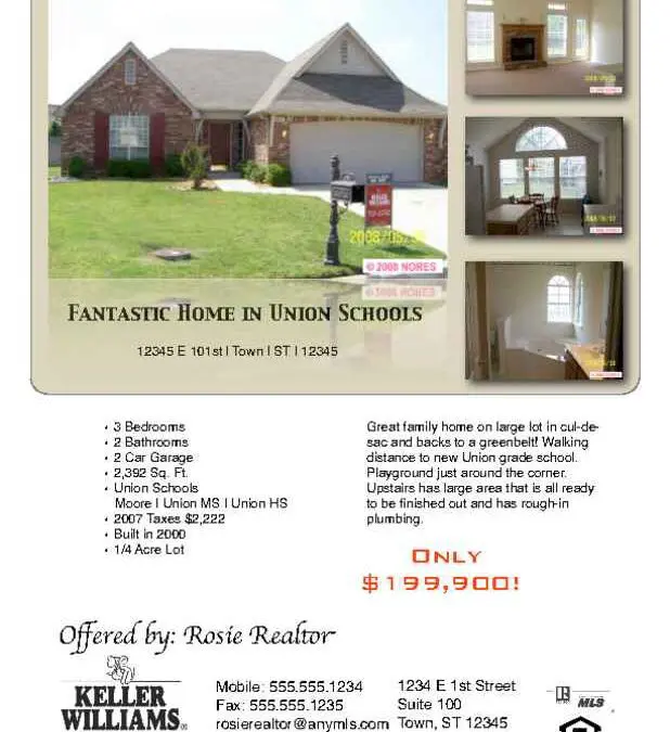 Real Estate Flyer with 4 Photos
