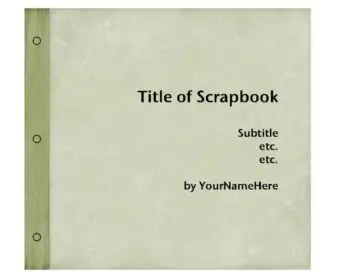 Scrapbook Set with Dedication Page Title