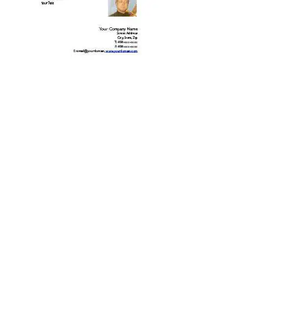 Simple Business Card with Photo (Avery 5371)