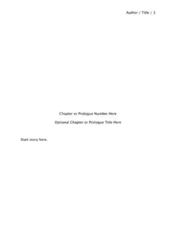 Simple Novel Manuscript Chapter