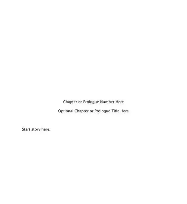 Simple Novel Manuscript Chapter