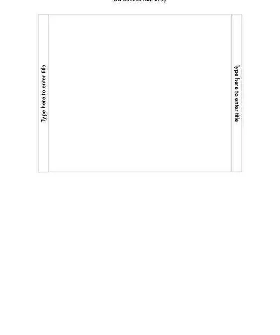 Single CD Jewel Case Cover