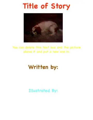 Storybook with Cover Pages and Copyright Cover Five