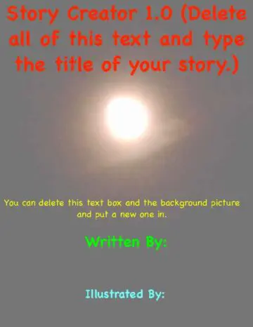 Storybook with Cover Pages and Copyright Cover Four