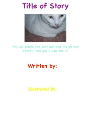 Storybook with Cover Pages and Copyright Cover Six