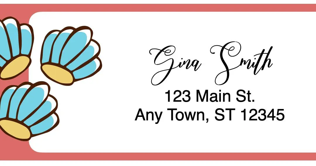 Summer Shells Avery 5160 Address Label Template for Pages