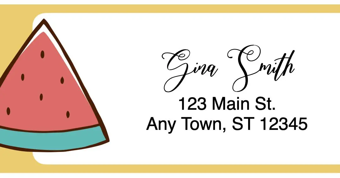 Summer Watermelon Avery 5160 Address Label Templates