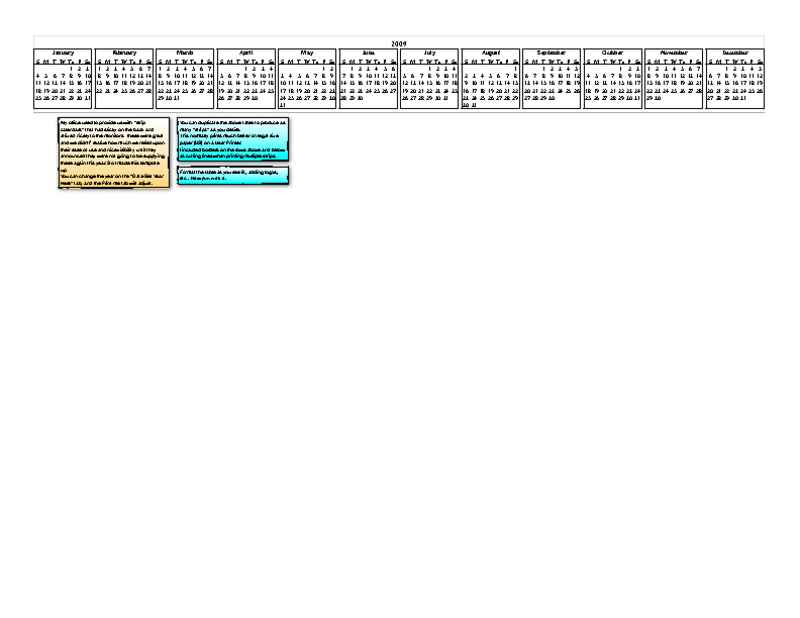 2004 Calendar Strip for Computer Monitor