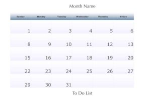 Monthly Calendar with Task List