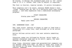 Classic Screenplay with Director Cues