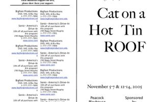 6-Page Play Program with Sponsor Information