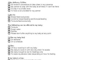 Birth Plan Checklist