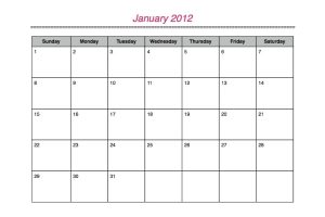 2012 Basic Landscape Monthly Calendar Set