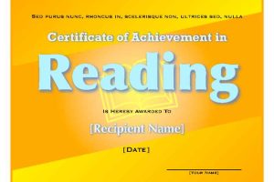 Bright Yellow Student Certificate