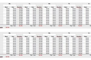 Weekly Task Time Logs