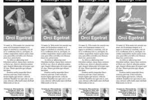 4-Up Black and White Bookmarks