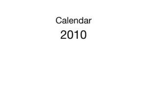 2010 Vertical Photo Calendar with Cover