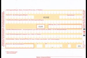 Bank Transfer Slip (German)
