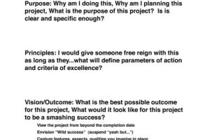 Project Management Worksheet